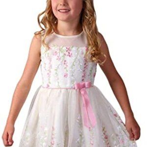 Jona Michelle Off-White Dress With Flowers